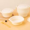 Eco Friendly Disposable Cornstarch Food Container Round Bowl With Lid - Image 3