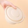 Eco Friendly Disposable Cornstarch Food Container Round Bowl With Lid - Image 2
