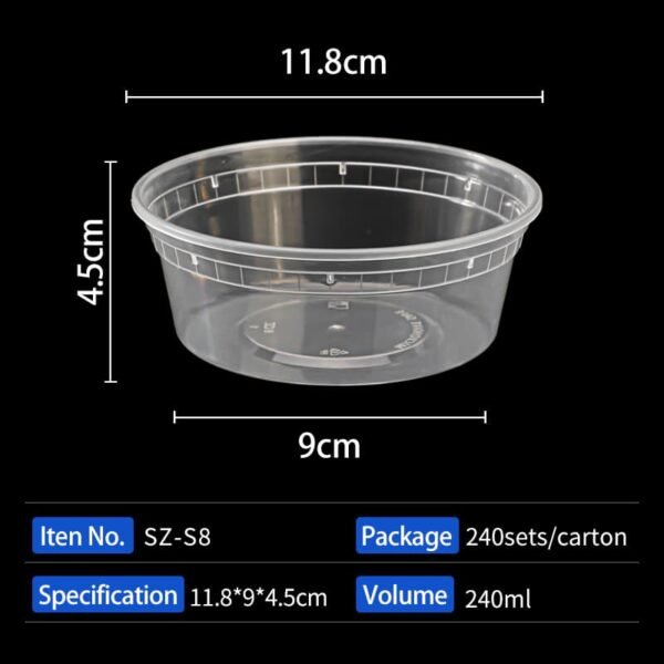 8/12/16/24/32oz Clear Soup Container Food Grade Leakproof Round Deli Container - Image 4