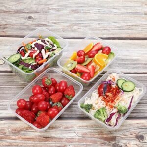 Disposable Rectangle Take Away Food Plastic Container With Lid