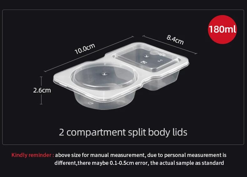 Disposable PP sauce cup with hinged lid injection molding portion cups