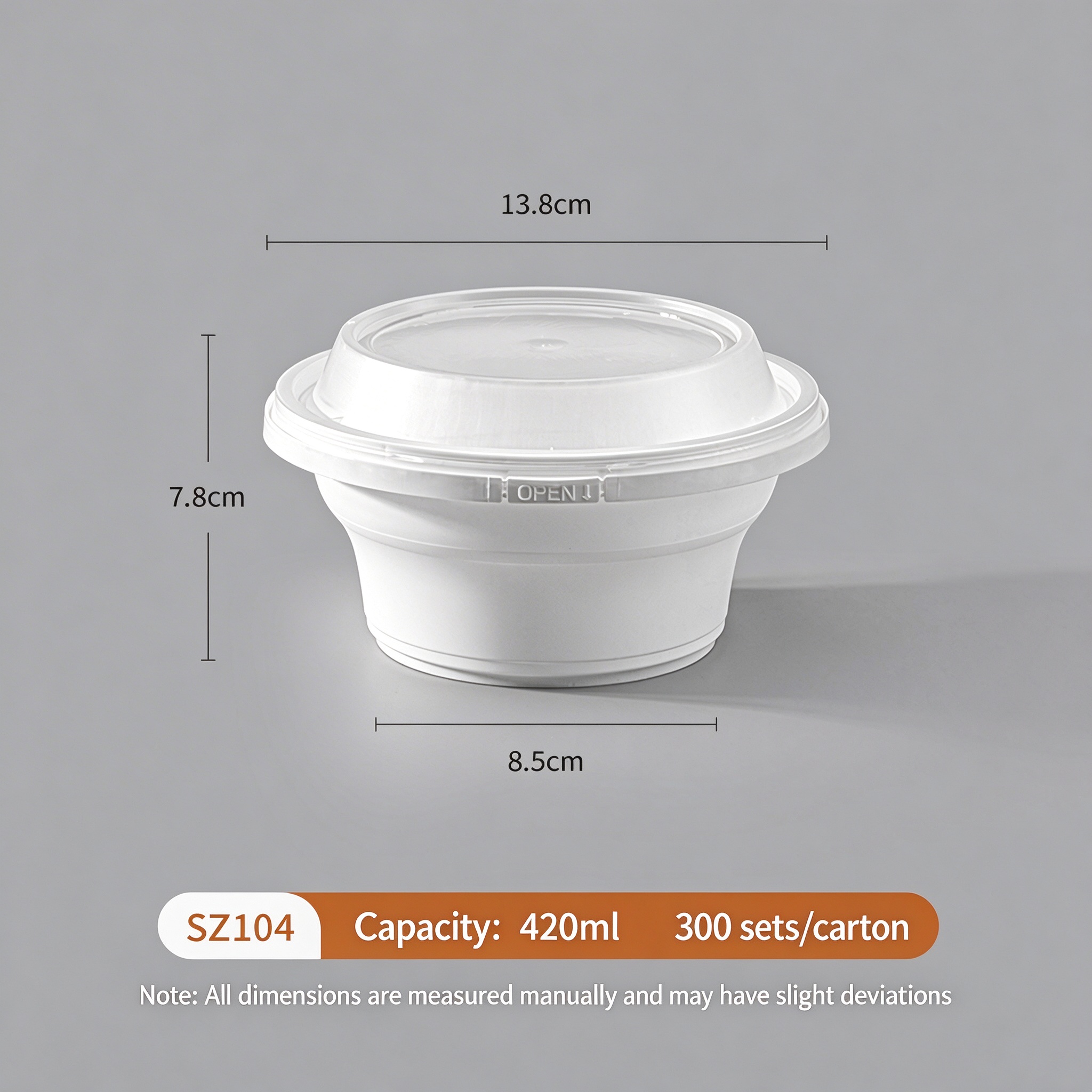 Disposable Plastic Food Container Microwavable Takeout Bowl - Image 3