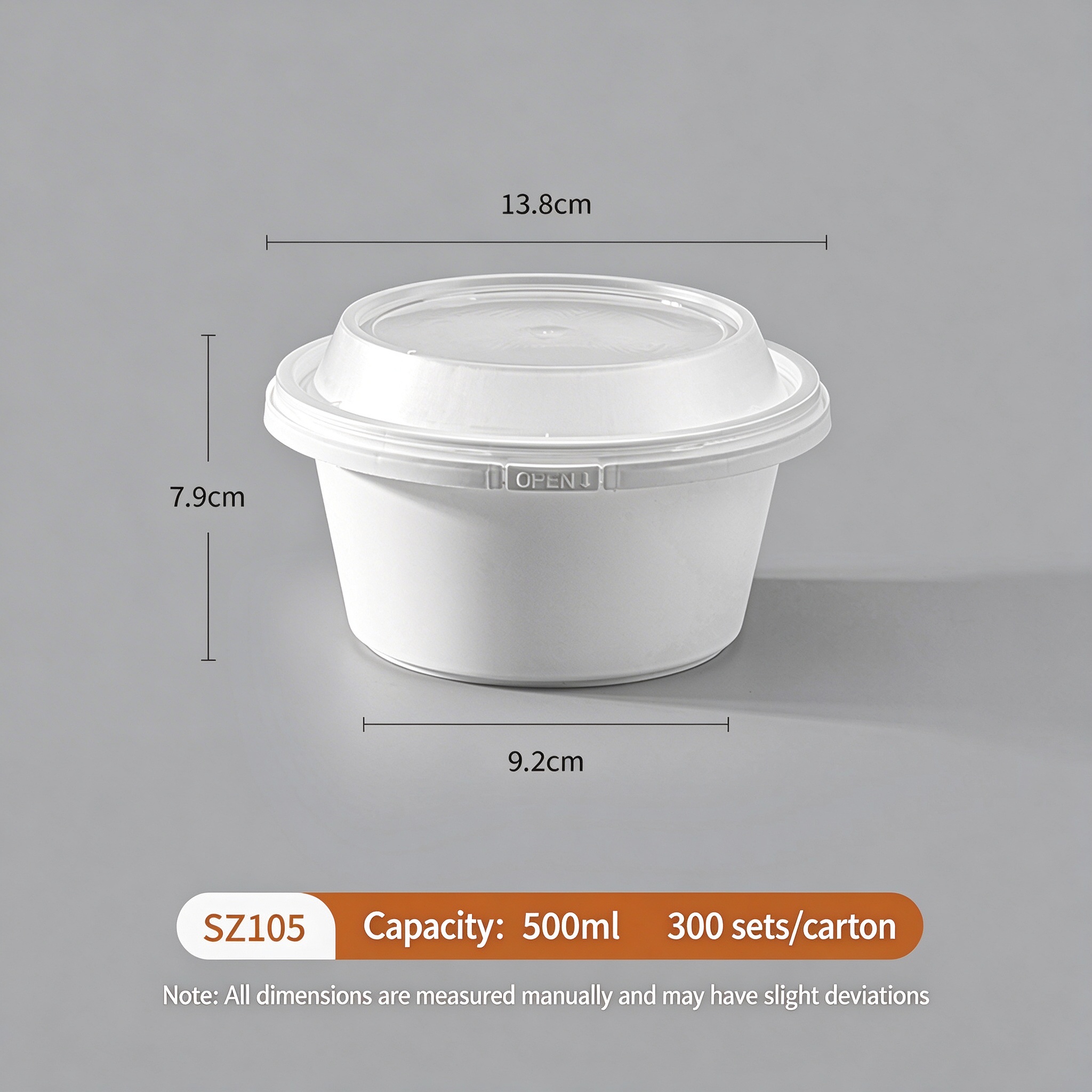 Disposable Plastic Food Container Microwavable Takeout Bowl - Image 4